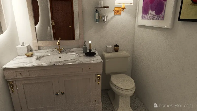 1/2 Bathroom 3d design renderings
