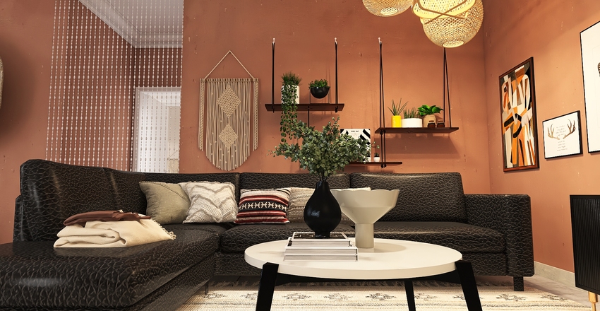 Boho........a bohemian style of life Interior Design Render