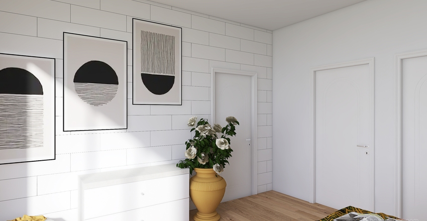 modern living Interior Design Render