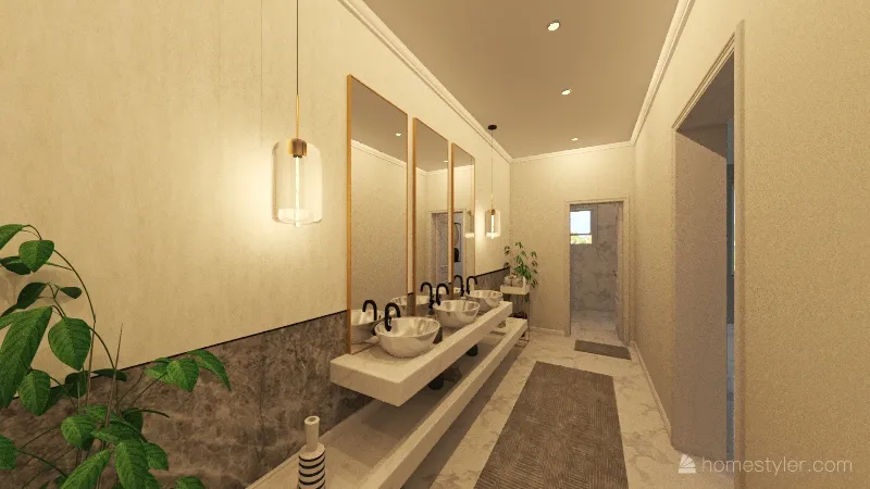 حمام الرجال 3d design renderings