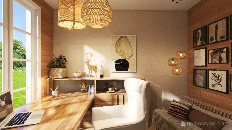 Cozy family appartment 3d design renderings