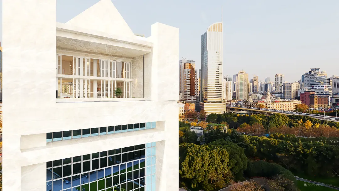 Contemporary Lux Penthouse Suite White 3d design renderings