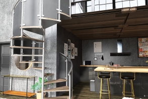 industrial loft Design Rendering