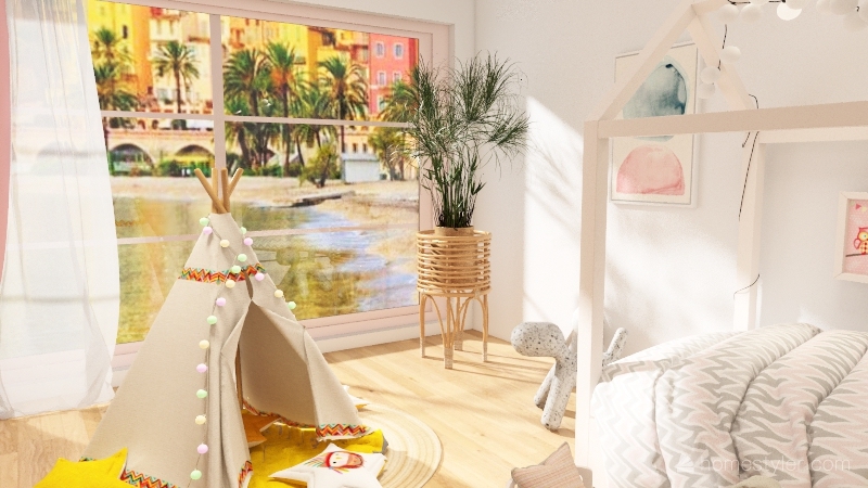 Cute Girl's Room :3 3d design renderings