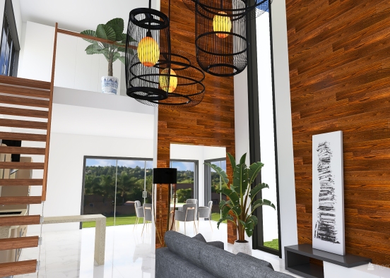 Wood and Marble  Design Rendering