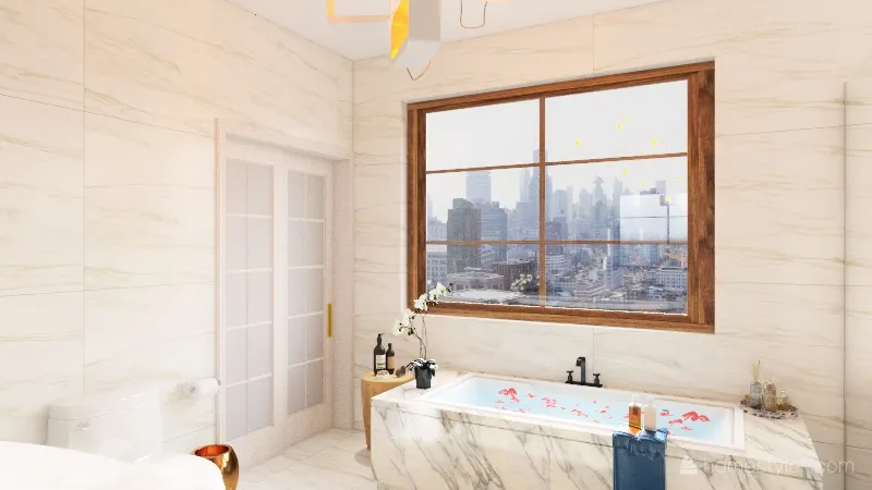 Banheiro clean 3d design renderings