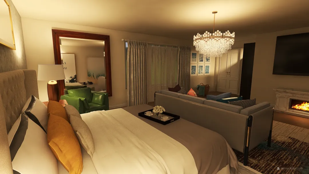 Bedroom Start 3d design renderings