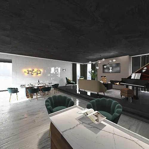 apartment living space 3d design renderings