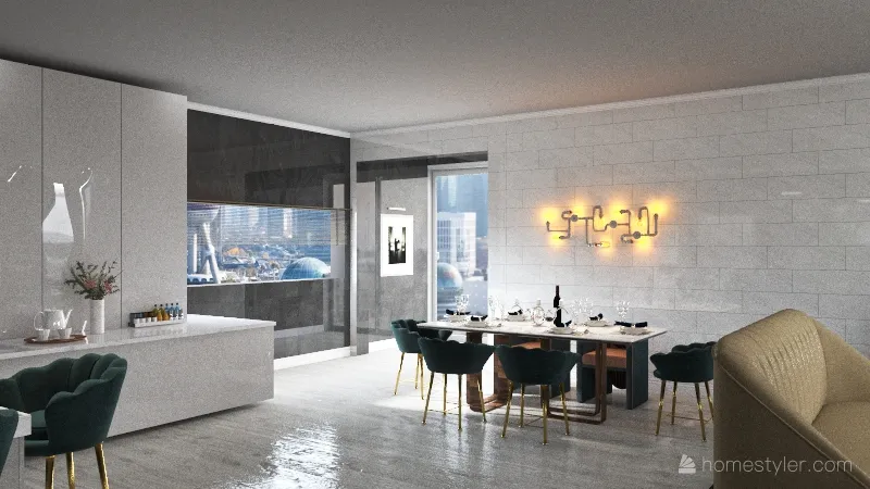 apartment living space 3d design renderings