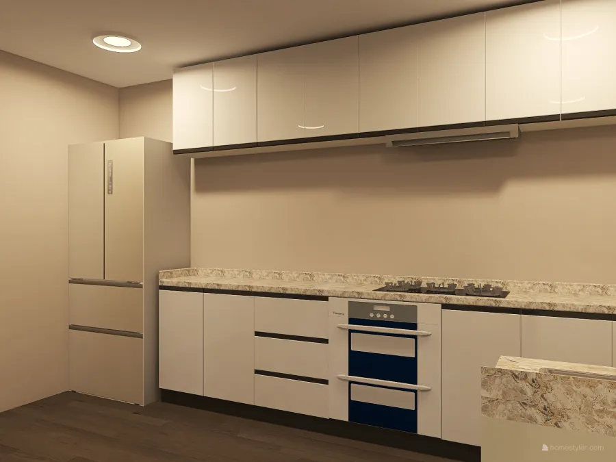 Living /kitchen/dining 3d design renderings