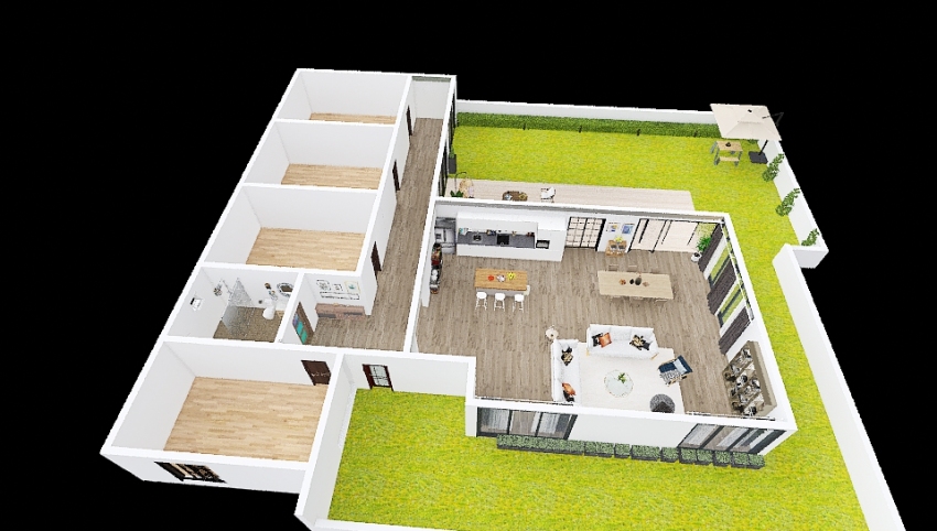 one story house 3d design picture 583.55