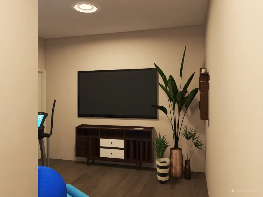 Office/Gym 3d design renderings