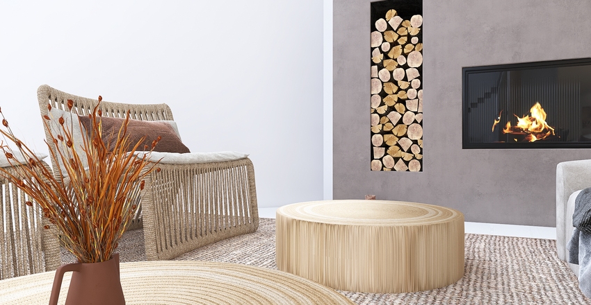 Hint At Heart ~ Cozy Loft Interior Design Render
