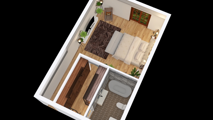 Simple Boho master bedroom 3d design picture 51.11