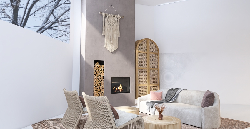 Hint At Heart ~ Cozy Loft Interior Design Render
