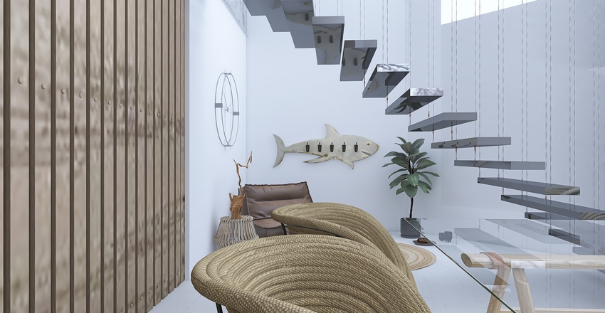 Hint At Heart ~ Cozy Loft Interior Design Render