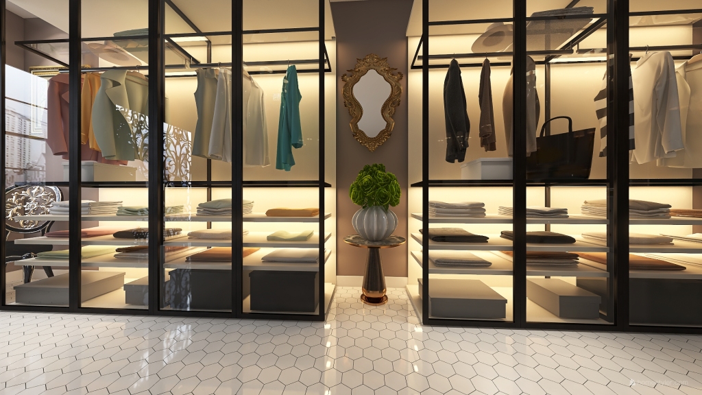 Tienda de ropa 3d design renderings