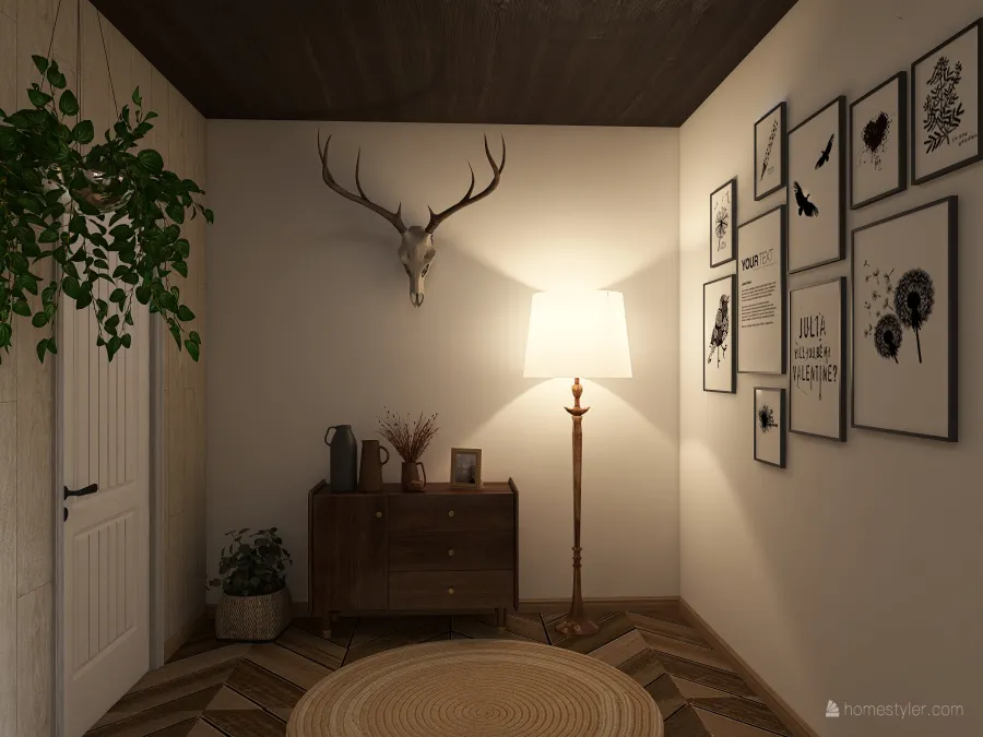 Wooden cozy house 3d design renderings