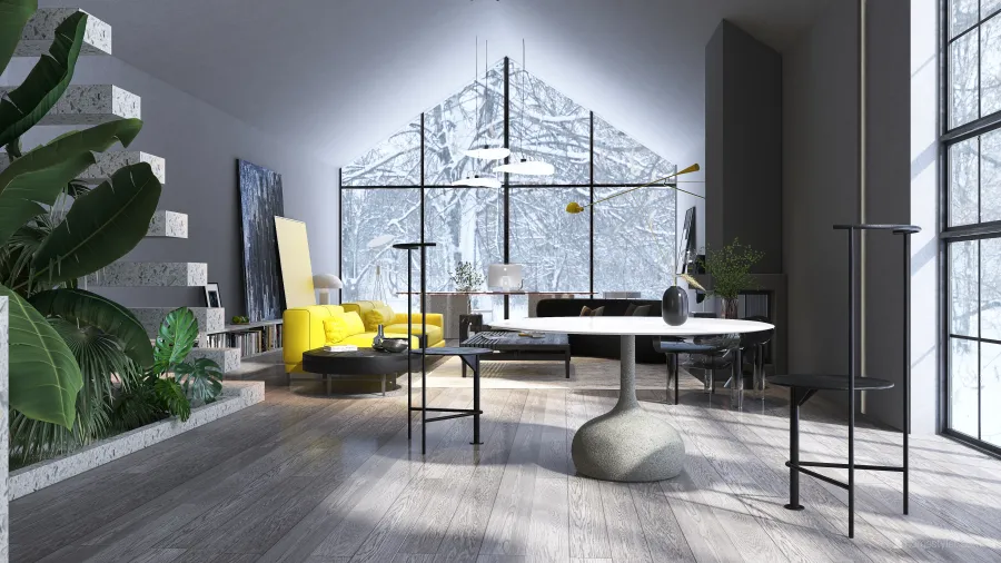 Pantone 2021 Model Collection-Ultimate Grey and Illuminating 3d design renderings