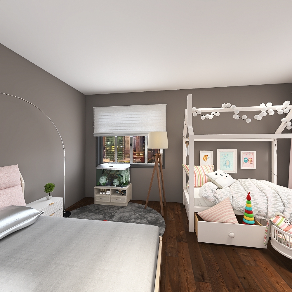 Lil Urban Bedroom 3d design renderings