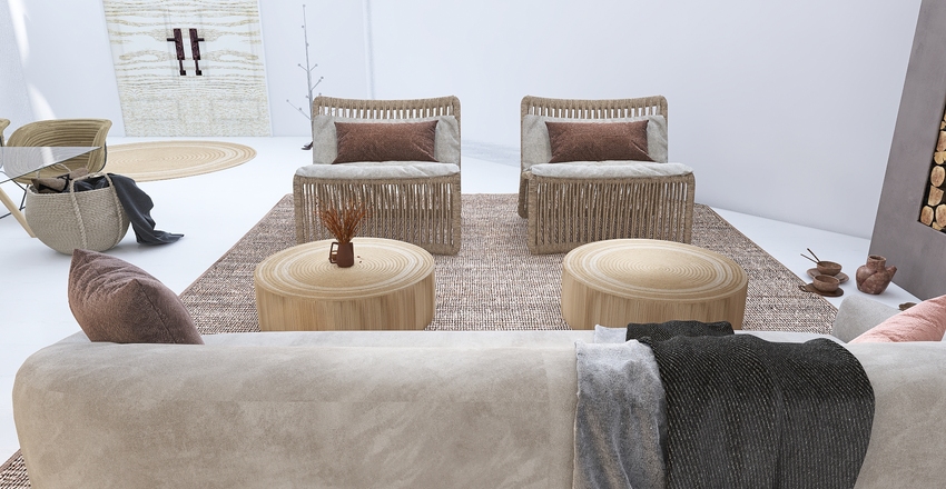 Hint At Heart ~ Cozy Loft Interior Design Render