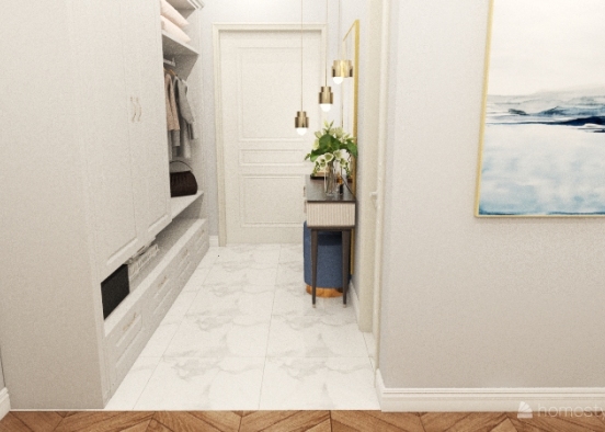 ЖК Столичный коридор и кухня-гостинная Design Rendering