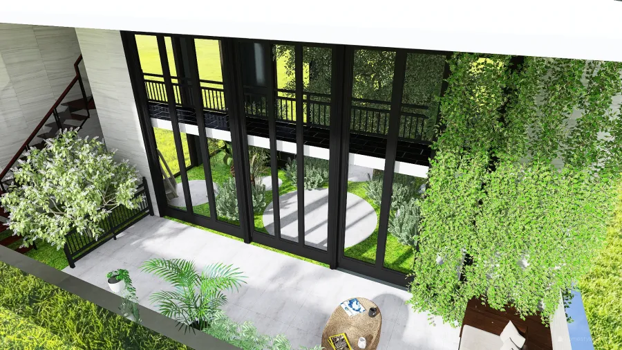 Relaxing Modern Greenhouse 3d design renderings