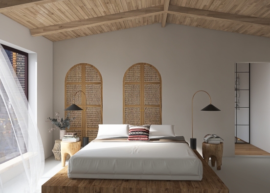 Master Bedroom - Wabi Sabi Design Rendering