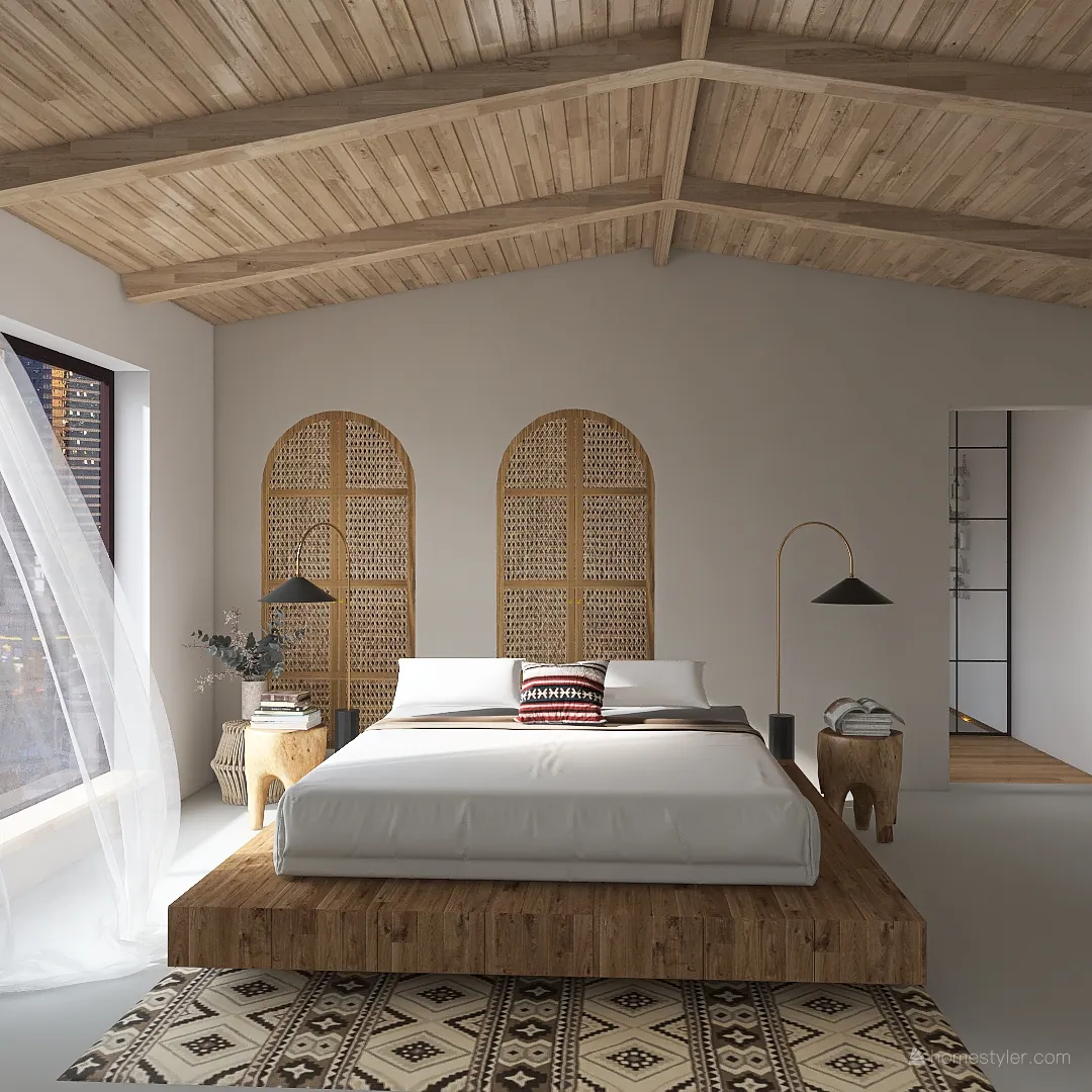 Master Bedroom - Wabi Sabi 3d design renderings