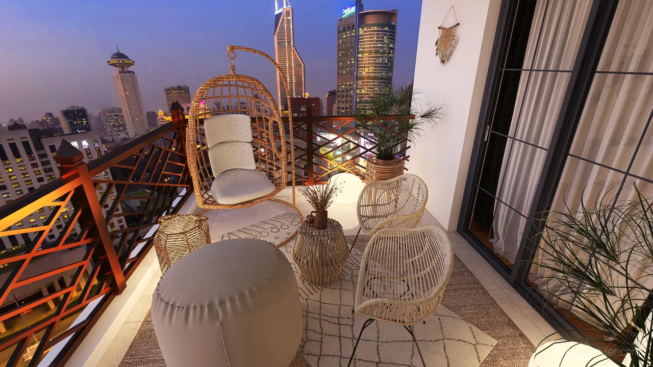 Balcony 3d design renderings