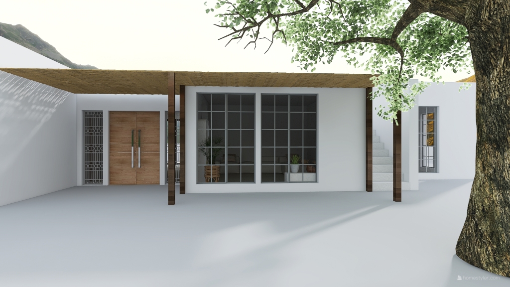 Rustic Mediterranean House 3d design renderings