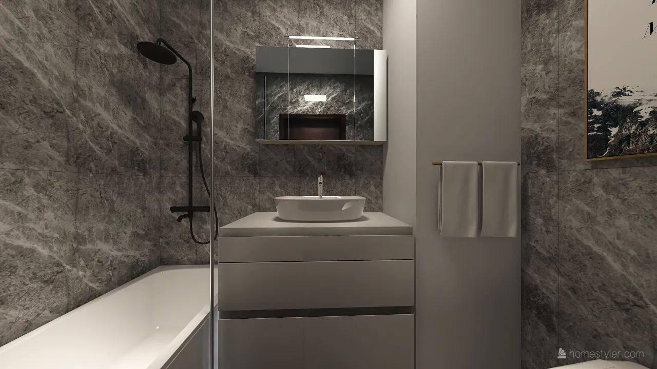 Bathroom 3d design renderings