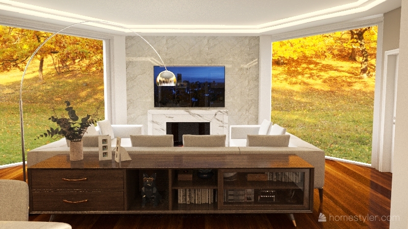 Wood house 3d design renderings