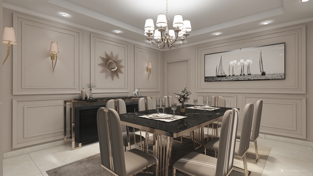 elkouthery dinning room 3d design renderings