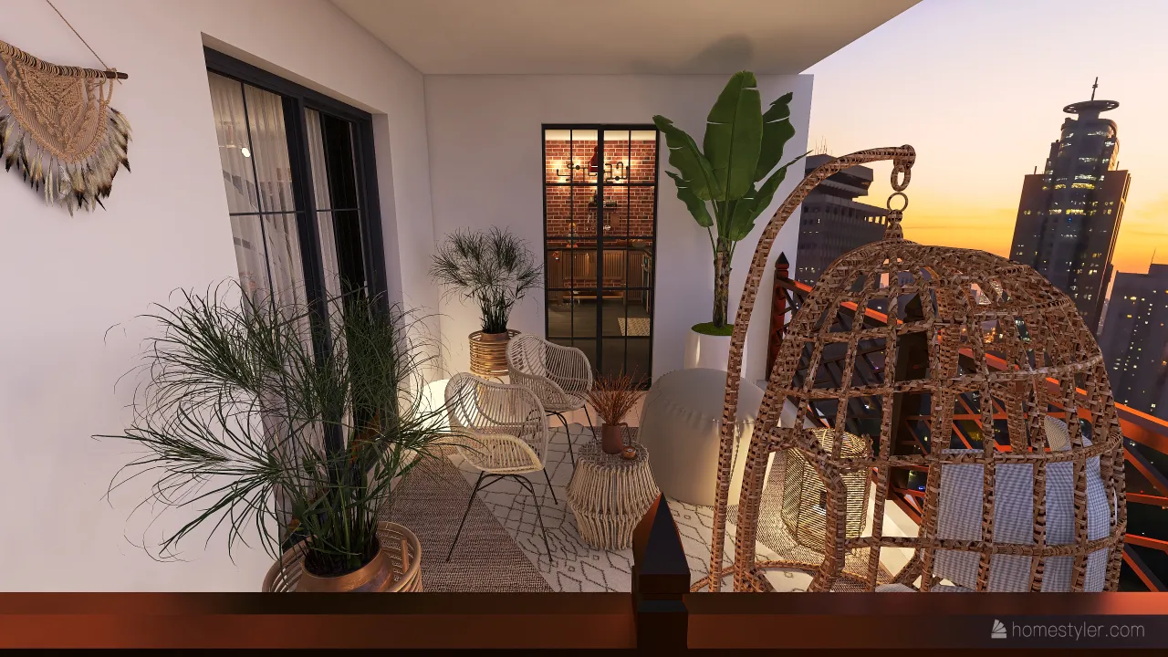 Balcony 3d design renderings