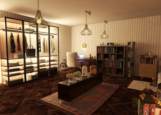 Super small aparment with a single room Design Rendering