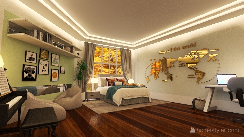 Wood house 3d design renderings