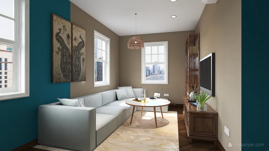 living room 3d design renderings