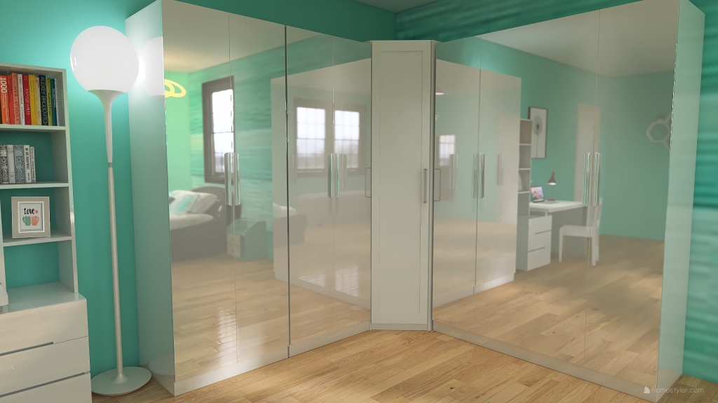 My sister's dream bedroom 3d design renderings