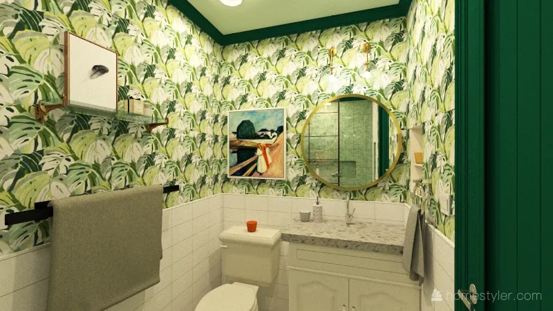 Guest Bath 3d design renderings