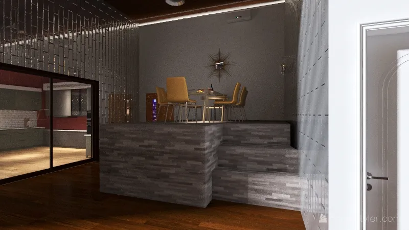 LivingDiningRoom 3d design renderings