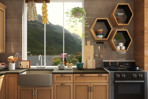 mountains tiny house. Design Rendering