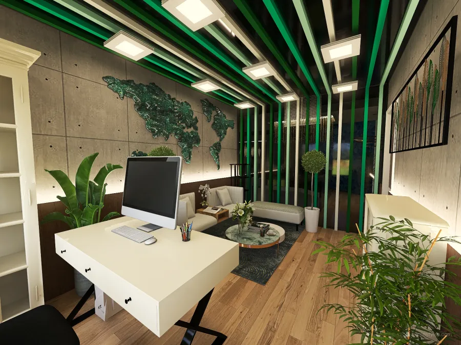 Green  Humanity Project (Proposed 130 SQM NGO Office) 3d design renderings