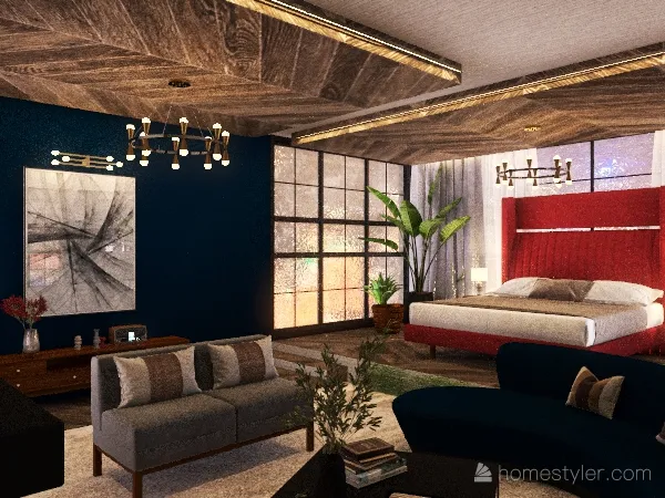 Earthy bedroom design 1/1/21 3d design renderings