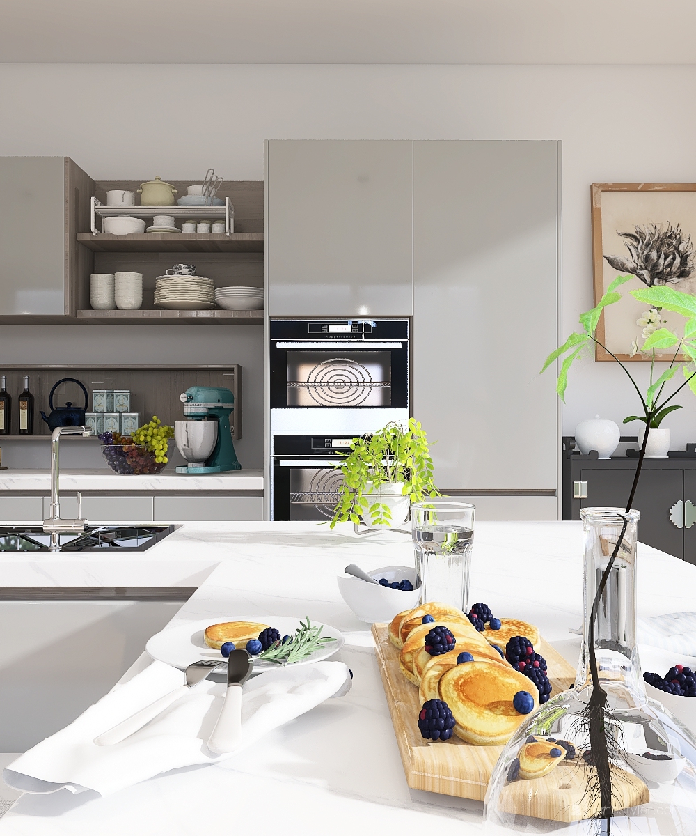 Apartment's kitchen 3d design renderings
