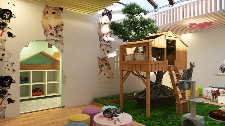 Cat's Haven 3d design renderings