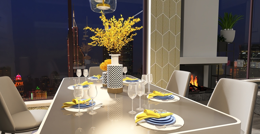 Pantone color of the year Interior Design Render