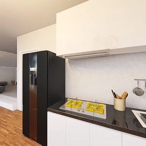 My first apartment- loft 3d design renderings