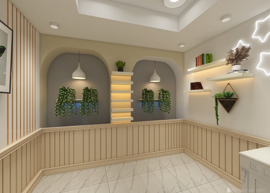 massage and treatment room . Design Rendering