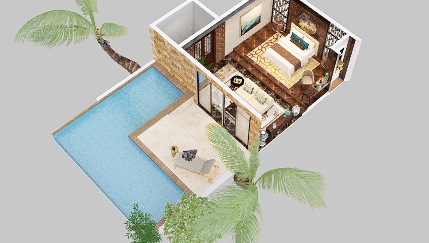 Pool and Bedroom Design 3d design picture 61.1